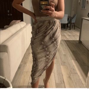 Naked wardrobe snake print skirt